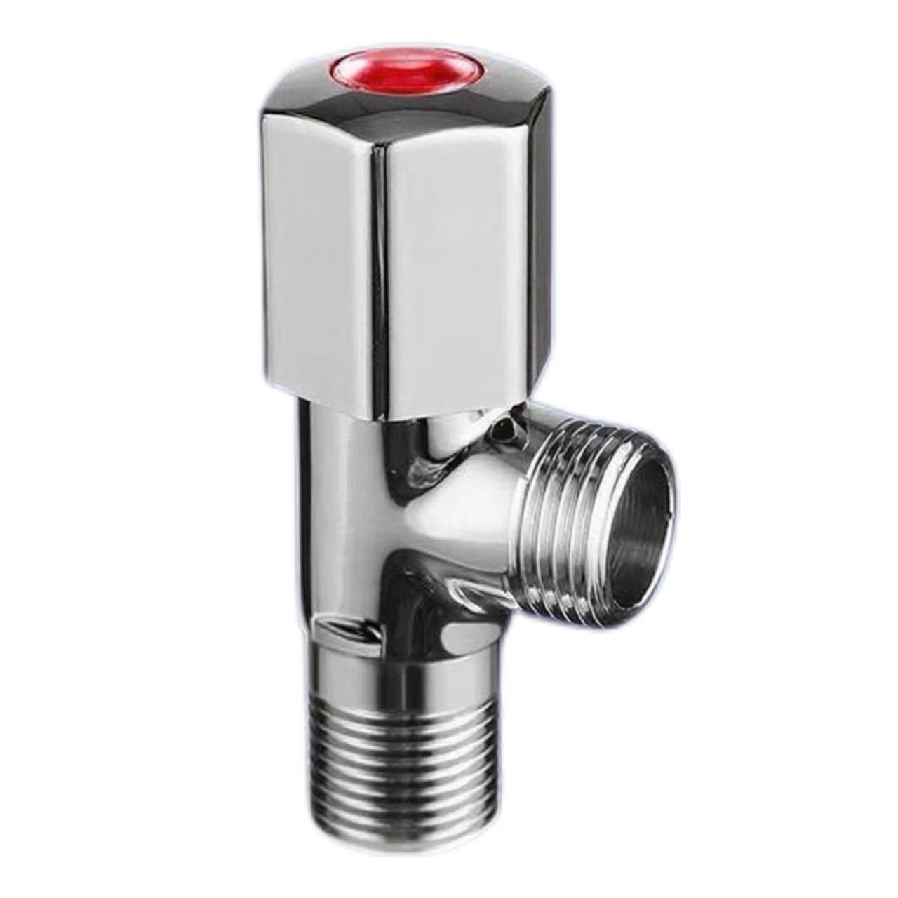 Caang Chrome Angle klep, Beureum Jeung Bulao ngabedakeun Panas Jeung Tiis Inlet Klep