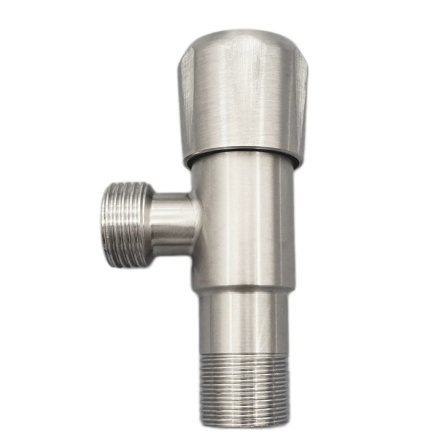 Brushed Stainless Steel Universal Panas Jeung Tiis Cai Inlet Angle klep