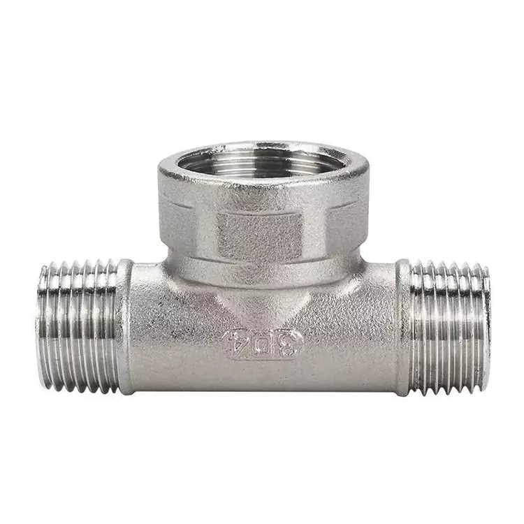 DN15-DN100 BSP stainless steel sedeng-badag pipe Tee