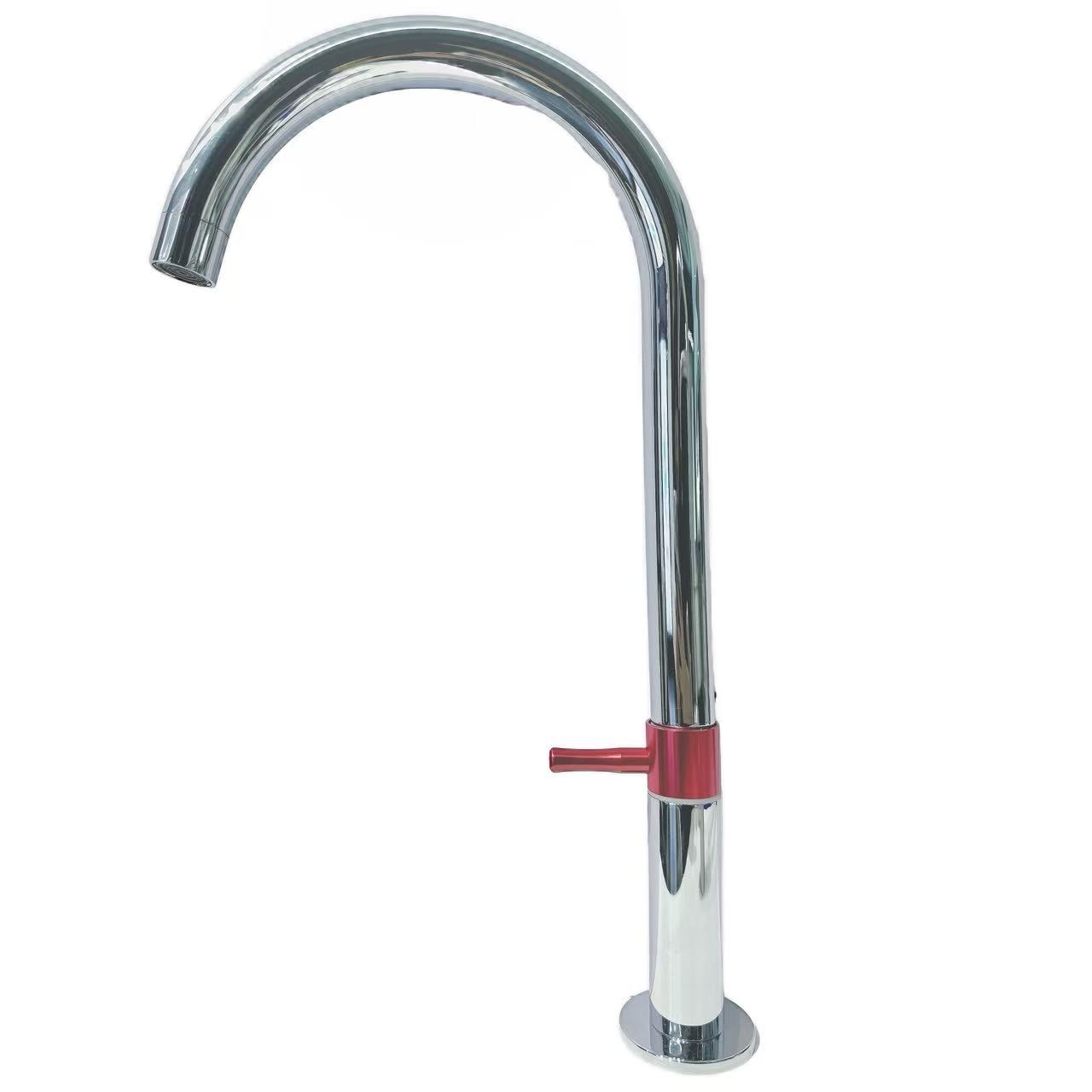 Herang High-Arch Gooseneck Tunggal Tiis Dapur Sink Faucet Herang High-Arch Gooseneck Tunggal Tiis Dapur Sink Faucet