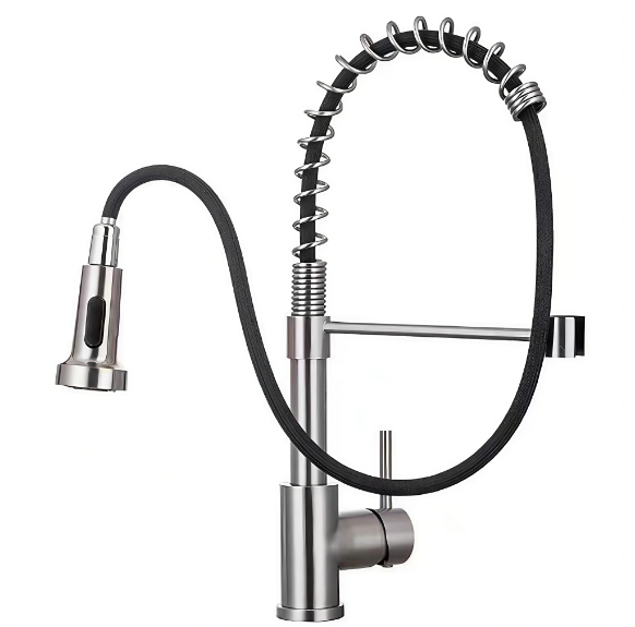 High-Bend Spring Tube Tarik-Out Panas Jeung Tiis Dapur Sink Faucet High-Bend Spring Tube Tarik-Out Panas Jeung Tiis Dapur Sink Faucet