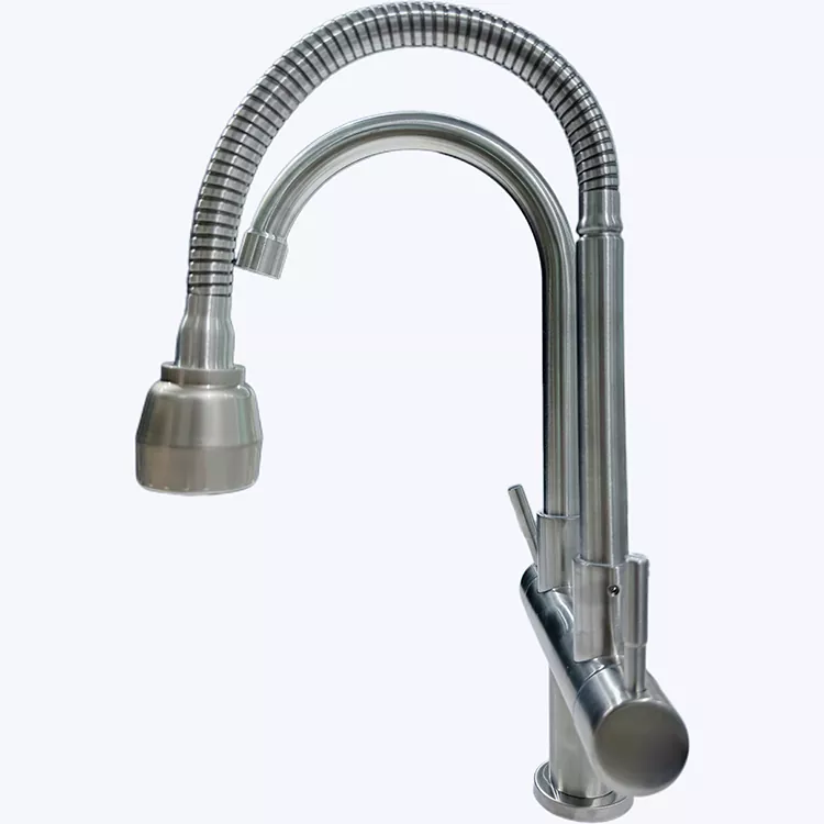 Dapur Puteran Single-Tiis Dual-Pipa Double-Outlet Faucet