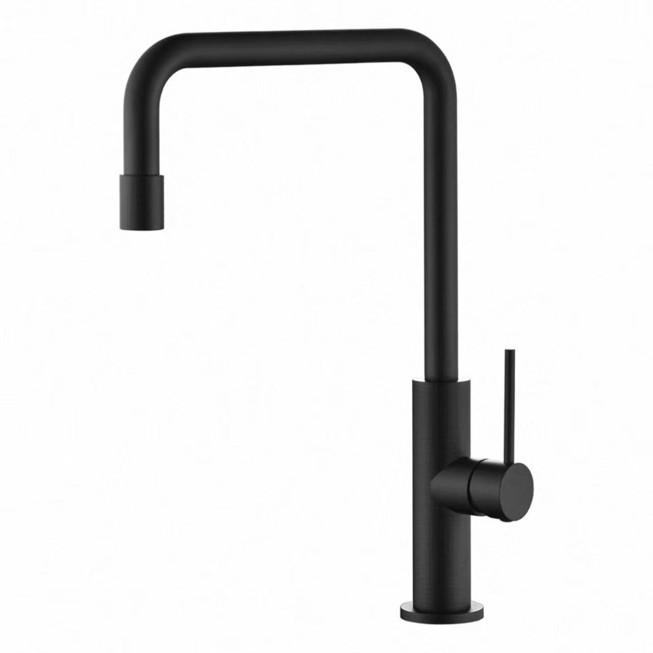 Minimalis L-Shaped Tube Knurled Dapur Panas Jeung Tiis Keran Minimalis L-Shaped Tube Knurled Dapur Panas Jeung Tiis Keran