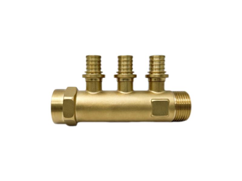 Hiji-sapotong manifold kuningan