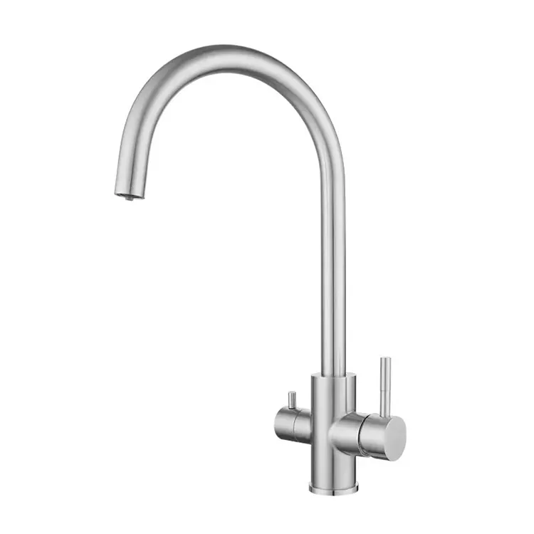 Swan Neck 3-in-1 Dapur Keran Panas sareng Tiis